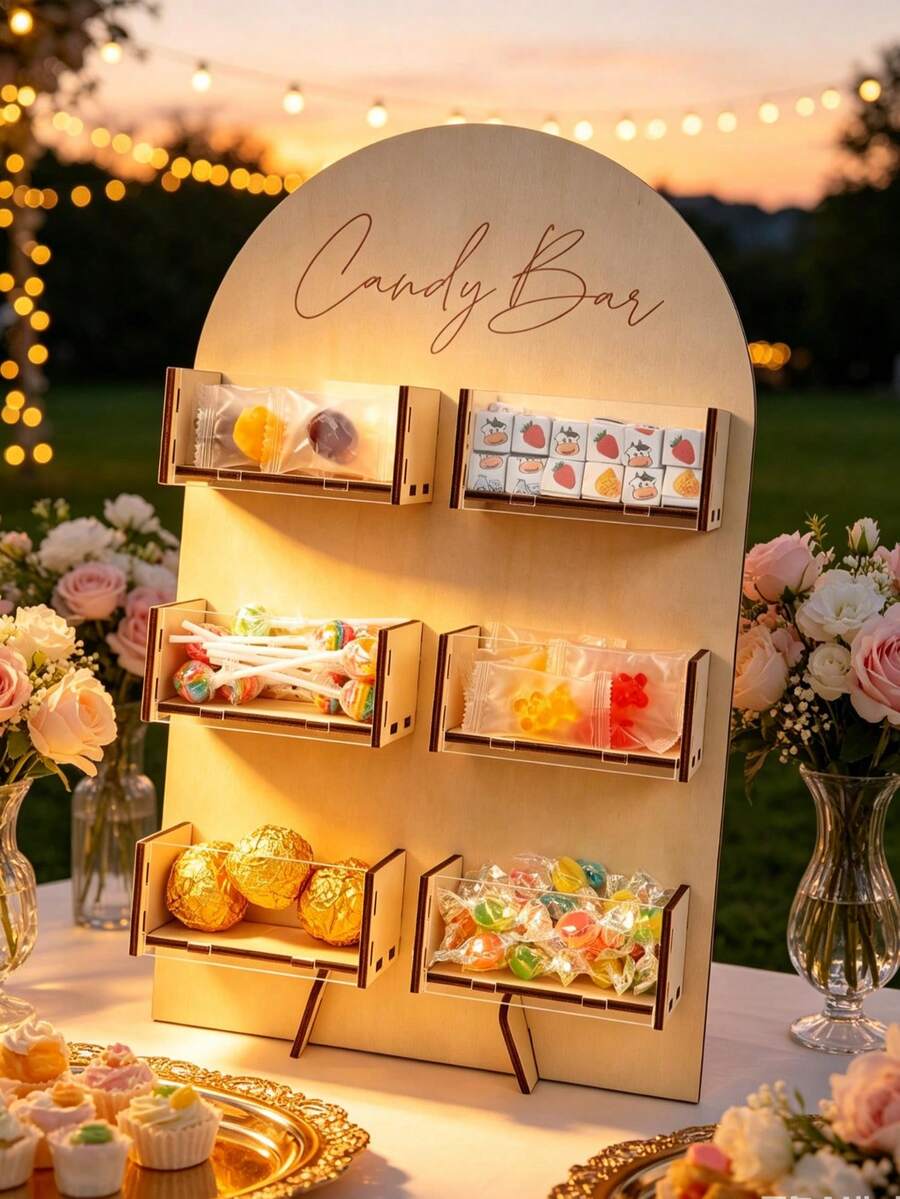 1 Set Wooden Candy Display Stand, Birthday Party Candy Rack, Wedding Decoration Dessert Stand, Bridal Shower Donut Rack, Dessert Table Decoration Dessert Display Stand, Wooden Lollipop Display Rack, Chocolate Rack, Baby Shower Cake Stand, Cupcake Rack, Anniversary Decoration Food Display Stand, Birthday Party Table Centerpiece Decoration, Party Dessert Storage Rack, Kitchen Cooking Rack, Birthday Party Supplies, Party Gift Rack, Birthday Gift, Home Decor, Room Decor, Party Favors