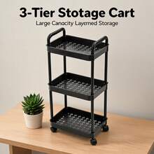 2026 New Storage Rack, Office Organization Essential! 3-Tier Rolling Storage Cart With Wheels, Heavy-Duty Mobile File Organizer For Workstation With 4 Smooth Casters - Multi-Layer Storage Rack Suitable For Bathroom, Bedroom And Office, Space-Saving Practical Cart, Easy To Clean White Plastic Shelving Unit, Compatible With Home And Commercial Use, Ideal For Storing Spice Jars, Cleaning Supplies, Books And Decor - A - View 1