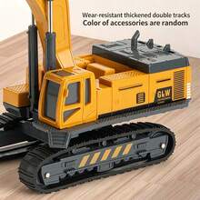 Alloy Children's Excavator Bulldozer Toy Car Crane Beach Toy Simulation Model, Engineering Vehicle Educational Early Learning Gift For Boys And Girls - Multicolor - View 7