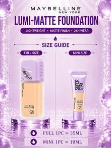 Maybelline 美寶蓮持妝清透粉底液#C20，正裝35ml/小樣10ml，輕盈持久，防汗，霧面妝效，有效遮瑕，適合中性自然膚色 - #C20 - 查看 5