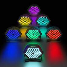 Set Of 4 LED Par Lights (Model 64) With Remote Control, DMX And Sound Activation: Light Bath Lights For Weddings, Parties, DJ Shows And Bar Events. - Black - View 4