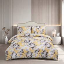 H&R Premium 3Pcs Cotton Duvet Cover Set Hypoallergenic, Breathable & Soft For Ultimate Night Comfort - Vintage Gold - View 6