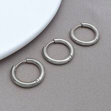 3pcs 8-18mm Stainless Steel Ear Hoop Gold Color Earring For Women Men DIY Jewelry Making Earring Punk Hiphop Piercing Accessory - Multicolor - View 24