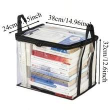 3pcs Heavy Duty Transparent Storage Boxes With Flip Lid - Large Rectangular Storage Bins, Stackable Design To Save Space, Suitable For Books, Clothes, Office, Home, Travel - Durable Plastic Storage Containers For Home Organization, Storage Boxes - Multicolor - View 4