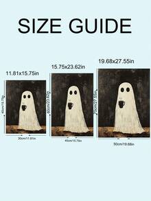 1pc Ghost & Espresso Martini Print, Halloween Bar Decor, Spooky Ghost Drinking Coffee Art, Ideal Gift, Suitable For Bedroom, Living Room, Kitchen, Wall Art, Wall Decor, Home Decor, Room Decor, Canvas Wall Art, Poster, Framed Wall Art, Optional Frame - 1PCS - View 9