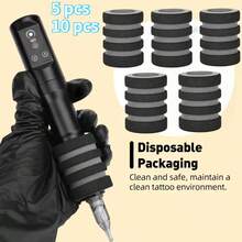 Grey Tattoo Needle Sponge Protector - Multi-Layer Protection, Suitable For 35mm/40mm Tattoo Needles, Effectively Protects Needle Tips And Keeps Them Clean. Essential Accessory For Professional Tattoo Tools - Dark Grey - View 2