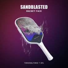 Limited Edition  Carbon Fiber T700 Paddle Tennis Paddle - Epp Foam Core, 16mm Thick, High Elasticity, Excellent Control, Durable, Competitive Player Choice - Light Grey - View 5
