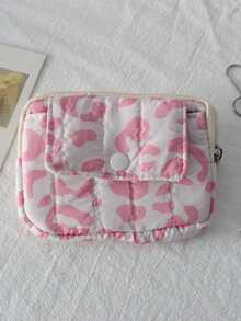1 pieza Bolsa de almacenamiento de cámara CCD acolchada de espuma, bolsa de maquillaje mini con diseño de dibujos animados dulce y lindo, bolsa para lápiz labial, bolsa para auriculares Bluetooth, organizador de cables de auriculares, bolsa de almacenamiento miscelánea, monedero con patrón de lazo bordado, estuche protector de cámara mini, monedero con diseño abatible, tarjetero de gran capacidad, bolsa para lápiz labial con diseño a cuadros lindo, tarjetero negro de moda, bolsa de almacenamiento de cámara - Multicolor - Ver 22