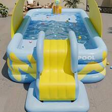 Large Inflatable Pool, Backyard Relaxation Inflatable Water Basin, Suitable For Yard, Garden, Patio, Balcony And Other Spaces, Simple And Elegant, Comfortable And Relaxing, Foldable, Space-Saving Storage, 3-Layer Reinforced Stable Structure, Suitable For Indoor And Outdoor Use, 3 Sizes Available - A - View 2