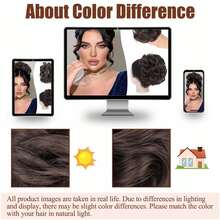 Women's Daily Synthetic Hair Bun Hair Piece, Clip-In Curly Messy Bun Hair Extension, Multi-Color - Multicolor - View 6