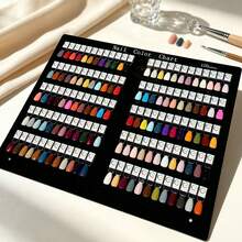 Magnetic Nail Art Display Board 60/120 Colors, Acrylic Nail Art Display Board, Includes Transparent Nail Art Stickers And Empty Nail Color Sample Rack, Comes With Number Stickers And Metal Fixing Pins, Nail Salon Gel Nail Polish Color Sample Display - Multicolor - View 1