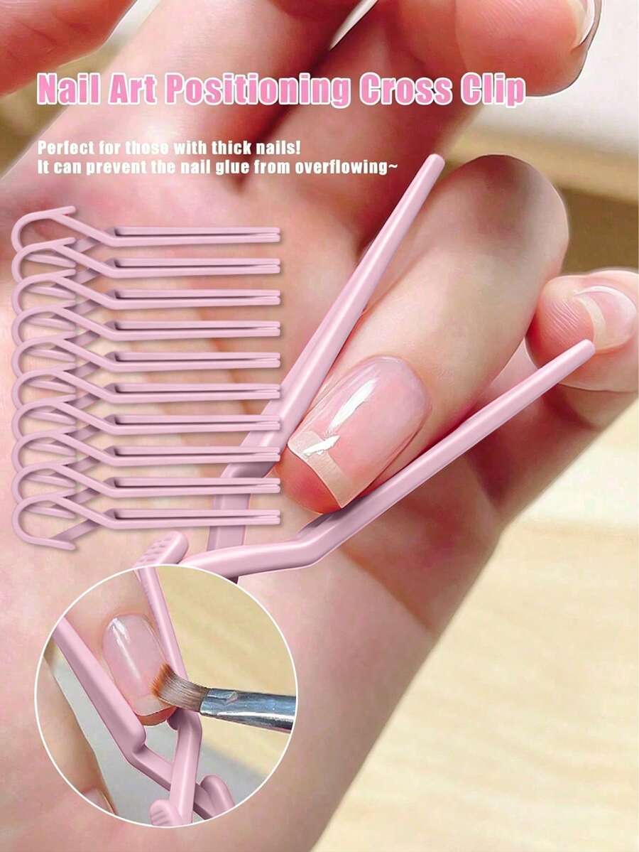 Pinces d'extension d'ongles en gel polymère Quick Build, Pinces d'extension d'ongles en gel polymère, Pinces d'extension d'ongles UV LED, Outils de nail art, Fournitures de nail art, 3/5/10/20 pièces Transparent, Rose, Violet Pinces d'extension d'ongles