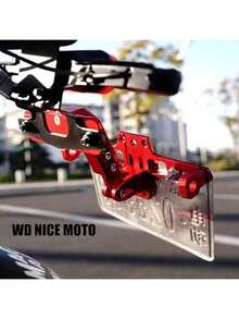 WD NICE MOTO Motorcycle License Plate Holder Mudguard CNC Aluminum Alloy Universal Motorcycle Rear Mudguard Mudguard Eliminator Kit Motorcycle License Plate Holder Motorcycle Accessories - A - View 9