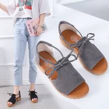 Women Flat Sandals - Black - View 4