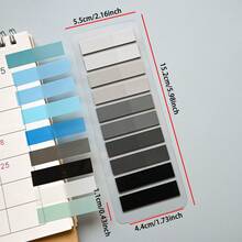 1pc/7pcs/20pcs Gradient Multicolor Mixed Index Sticky Notes, 200 Sheets Per Card, Self-Adhesive Page Markers, Office & Study Stationery, For File Classification And Note-Taking - one-size - View 27
