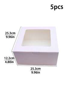 5 Pieces Or 10 Pieces Square Bread Boxes With Windows, Suitable For , Pastries, Chocolates, Cookies, Parties, Birthday Parties, Weddings, And Christmas. - View 13