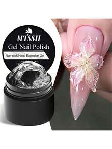 MEET ACROSS 3件組 8ml 透明白色粉色不黏手延長凝膠指甲油，附雙頭矽膠筆 3D 造型，指甲藝術固態奶白色果凍硬凝膠，適用假指甲雕花指甲藝術，丙烯酸凝膠上釉建構凝膠，居家沙龍操作簡單 - 彩色 - 查看 10