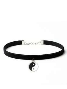 22pcs Black Choker Necklace Set For Women, Velvet Collar Set, Bohemian Vacation Style Lace Elastic Necklace Gift - Multicolor - View 5