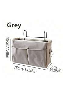 2pcs/1pc Multifunctional Dorm Hanging Storage Bag, Fabric Bedside Phone Organizer, Top Bunk Bedside Storage Tool, Student Sundries And Bed Sheet Hanging Basket, Dorm Storage Tool, Bedside Storage Bag, Storage Supplies - Multicolor - View 8