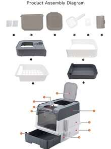 Hidden Cat Litter Box Leak Proof Upgraded Design, Enclosed Odor Control Furniture For Apartment Cat Litter Box, Space Saving Small Home Essentials For Indoor Cats,Cat Stuff,Cat Accesorries,Cat Supplies,Pet Supplies,Kitten Stuff - XL - 查看 7