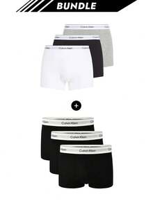 Calvin Klein [Bundle] Top Selling 3 Packs Boxers + Top Selling 3 Packs Men's Boxer - Grey/ White/ Black+Black and White - View 1