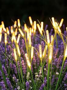 1/2/4pcs LED Solar Powered Reed Garden Lights, Outdoor Stake Lights, Lawn Landscape Lighting Decorative Lights, Suitable For Pond, Patio, Yard, Pathway - One Size Fits All - View 2