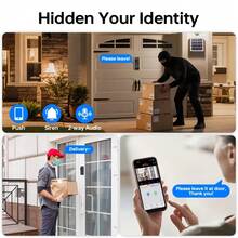 ZHXINSD Wireless Video Doorbell Camera With 4MP HD Display, Dual Band 2.4GHz & 5GHz WiFi Security Camera, 4500mAh Rechargeable Battery, Cloud Storage, Easy Installation, Front Door Security Monitoring, Suitable For Home, Apartment And Office - View 10