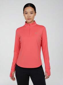 Nike Women's AS W NK SWIFT DF UV HZ TOP Long Sleeve Knit Collar T-Shirt THQ0500-897 - Pink - View 1