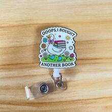Retractable D Card Holder Reel With Cute Cartoon Design, Nurse Hospital Badge Holder Office Lanyard 1pc - X787 - View 6