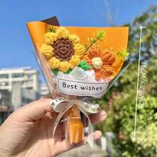 迷你仿真花，附赠礼品袋，情人节小礼物，母亲节花束，是纪念品、婚礼、户外仿真花、礼品、家居装饰的理想之选 - 彩色 - 查看 13