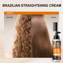 SUMIFANG Brazilian Keratin Straightening Cream, Hyaluronic Acid + Keratin Dual Repair For Dry And Frizzy Hair, Smooth And Shiny, Combines Straightening And Repair Functions, Tangle-Free Daily Styling, 268ml - Straightening Comb - View 1