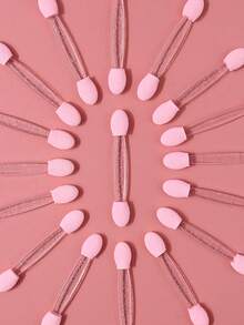 100/50/10 piezas de varillas aplicadoras de esponja de doble punta, varillas de esponja para sombra de ojos rosa con mango con purpurina, herramientas desechables para maquillaje de sombra de ojos y arte de uñas - Multicolor - Ver 6