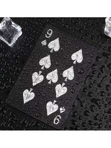 1 Deck "Black Rose" Playing Cards, Suitable For Creative Travel Gifts, Party Games, Magic Performances And Family Entertainment, Ideal Choice For Game Night, Perfect For Birthday, Christmas, New Year, Halloween And Thanksgiving Occasions - One Size Fits All - View 7