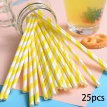 25/100pcs Light Blue/Pink Striped Straws, Beverage Straws, 6mm Diameter, Cute Cartoon Striped Paper Straws, 197mm Length - Perfect For Birthday Parties, Weddings And Anniversaries, Mother's Day - View 18
