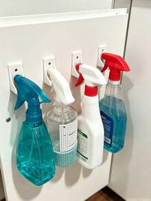 Wall-Mounted Spray Bottle Holder - Multi-Functional Storage Rack For Kitchen And Bathroom Cleaning Bottles, Space-Saving And Keeps Organized. This Storage Rack Is An Ideal Choice For Home Kitchen, Bathroom And Laundry Room, Helping You Efficiently Organize Cleaning Spray Bottles And Optimize Space Utilization. - Multicolor - View 1