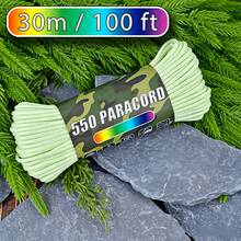 Tali Bercahaya 50/100 kaki, Tebal 4mm, Campuran Poliester, Kekuatan Tarik 249,48 KG/250, Tali Bercahaya 7 Untai, Cocok untuk Gelang Buatan Tangan, Tali Darurat Luar Ruangan (Tidak Cocok untuk Terjun Payung dan Olahraga Ekstrem Lainnya) - Krem - View 18