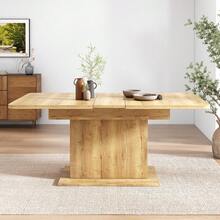 Extendable Dining Table / Modern, Minimalist Style Dining Table / With Storage Space / Dining Table/Café And Side Table / Multifunctional / Large Storage Space / Suitable For Dining Room And Living Room - 自然色 - 查看 2