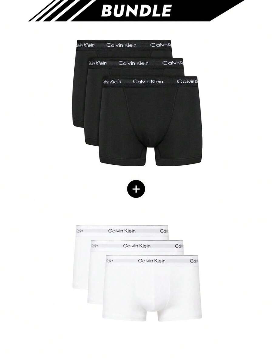 Calvin Klein [Bundle] Micro Stretch Boxers + Micro Stretch Boxers - Black+White - View 1