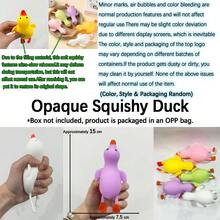 1 pieza Juguete antiestrés de pato amarillo lindo, juguete blando de animal de dibujos animados, recompensa para el aula de niños pequeños, regalo de fiesta de cumpleaños para niños y niñas, regalo de juego sensorial novedoso - Multicolor - Ver 16