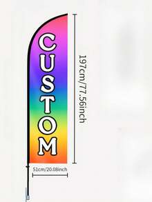 Custom Feather-Shaped Banner - Customizable With Personalized Design, Patterns And Text, Suitable For Outdoor Events, Weddings And Trade Shows - Multicolor - View 4