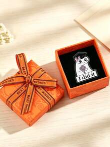 QIHOO 1 Set Gift Box Ghost Graduation Brooch I Did It Graduation Enamel Pin Graduation Party Gift For Her - Multicolor - View 5