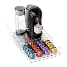 1 pièce Support de rangement pour capsules de café, styles multiples, conception coulissante, organisateur de tiroir, style coulissant peut servir de base pour machine à café, le tiroir coulissant peut contenir 40 capsules, le support de rangement peut contenir 30 capsules - Multicolore - Voir 7