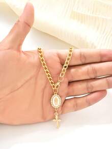 Women's Keychain Steering Wheel Charm.Features Virgin Mary Rosary Car Pendant,Cross Charm;Suitable Car Key,Accessory,Bags,Phone Cases.Holidays,Gifts - Multicolor - View 7