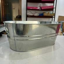 1pc Metal Beverage Cooler Bucket With Handle, Suitable For Parties, Weddings, Barbecues, Outdoor Activities And Daily Beverage Service - View 2