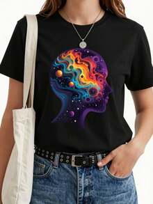 Women T-Shirts - 黑色 - 查看 2