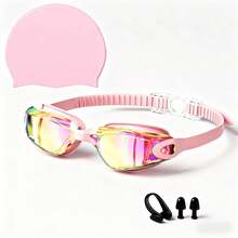 Streamlined Swim Goggles With Comfortable Nose Clip And Ear Plugs Set Stretchy Swim Cap For Vacation Cruisers Ergonomic Adult Swim Goggles To Hold Clear Vision Under Water Beach Essentials Swimming Pool Stuff Vacation Accessories For Women - Swimming Goggles - View 14