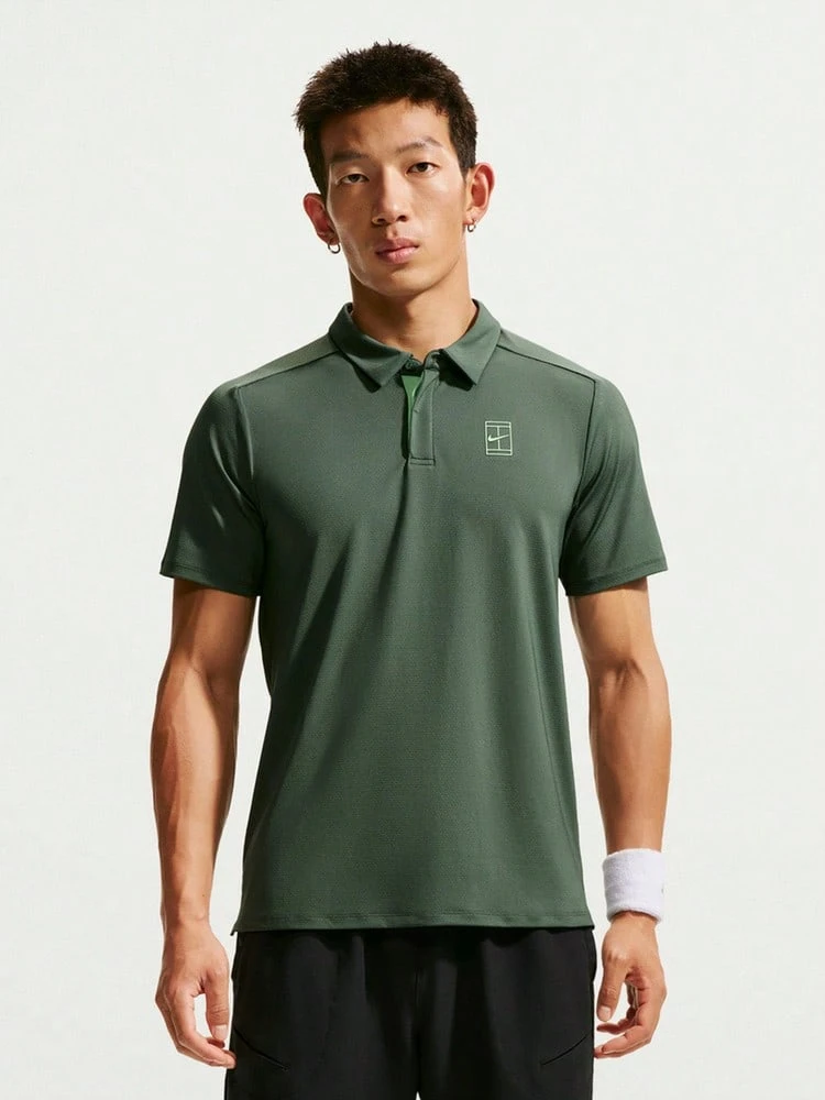 Nike Men's AS M NKCT DF ADVTG Knit Polo Shirt With Collar, Short Sleeve, TFZ6908-303 - Green - View 1