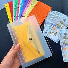 1pc Transparent Frosted A6 Envelope Binder, Envelope Storage Book, Money Saving Plan Book, Cash Envelope Storage Folder, Budget Planning, Weekly & Monthly Financial Tracking, Savings Budget Binder With Cash Envelopes - Shape - View 6