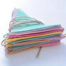 1/4pcs 4m Yellow Jute Triangle Bunting, Colorful Linen Triangle Flags, Reusable Fabric Triangle Garland, Suitable For Birthday, Wedding, Home Decor Hanging, Spring Decoration, Easter Basket Filler, Photography Backdrop, Bohemian Style Decor - Multicolor - View 4