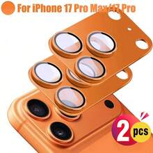 ZYSHI 2pcs 17 Pro Max Camera Lens Protector - 9H Metal Alloy Lens Protection, Strong Adhesion | Compatible With Phone Cases, Perfect Fit | Anti-Scratch, Anti-Fingerprint, Anti-Dust | Full Protection, Prevents Scratches And Impacts | High Definition Protector, Preserves Original Camera Quality | Perfect Halloween Gift For Family, Friends And Photography Enthusiasts - Multicolor - View 2
